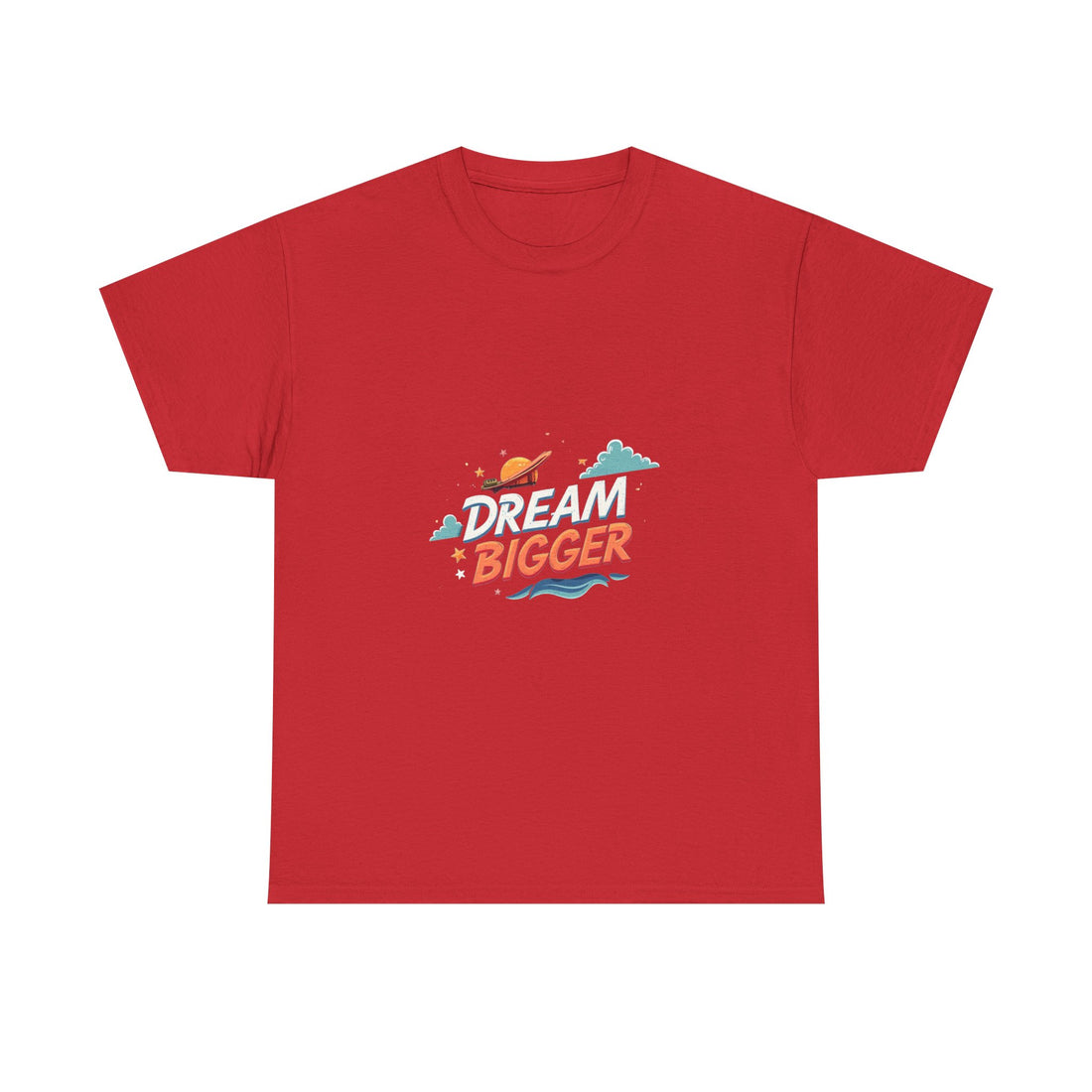 'Dream Bigger' Retro Space Graphic Inspirational T-Shirt