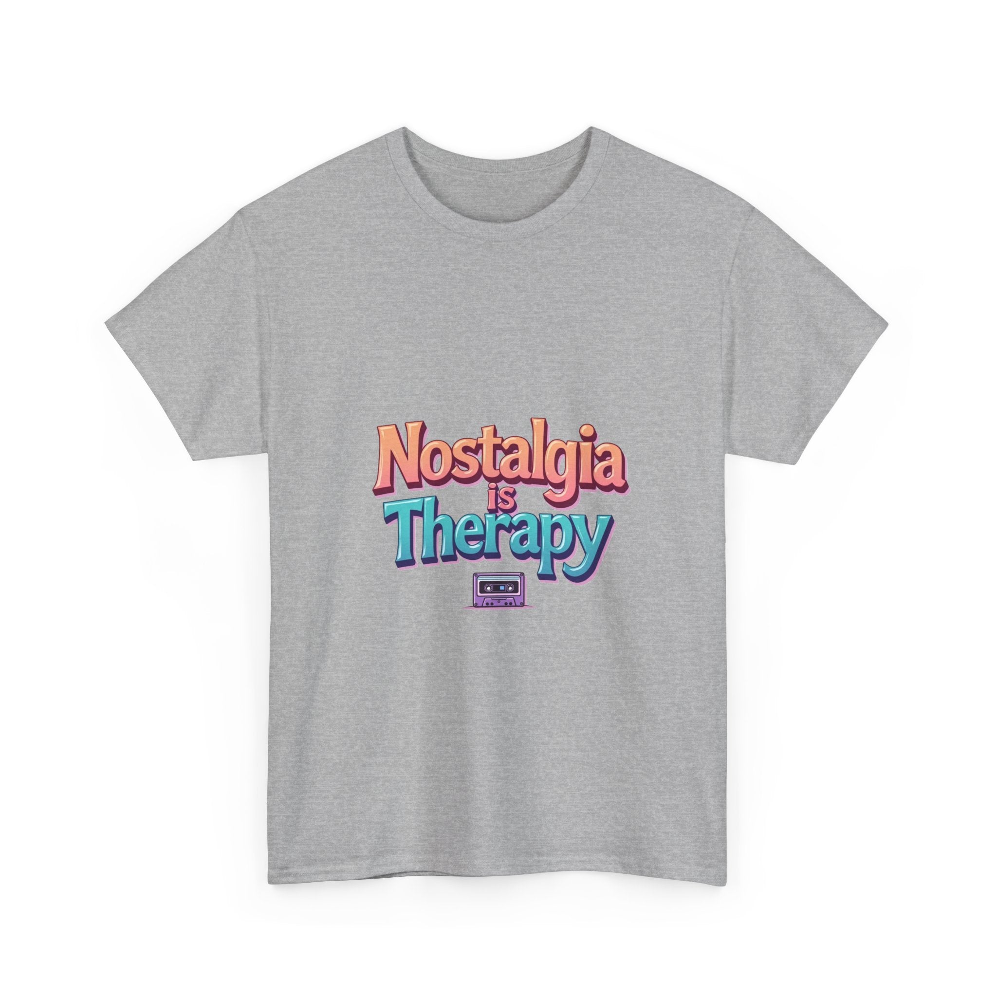 'Nostalgia Is Therapy' Retro 80s/90s Vintage Vibes T-Shirt