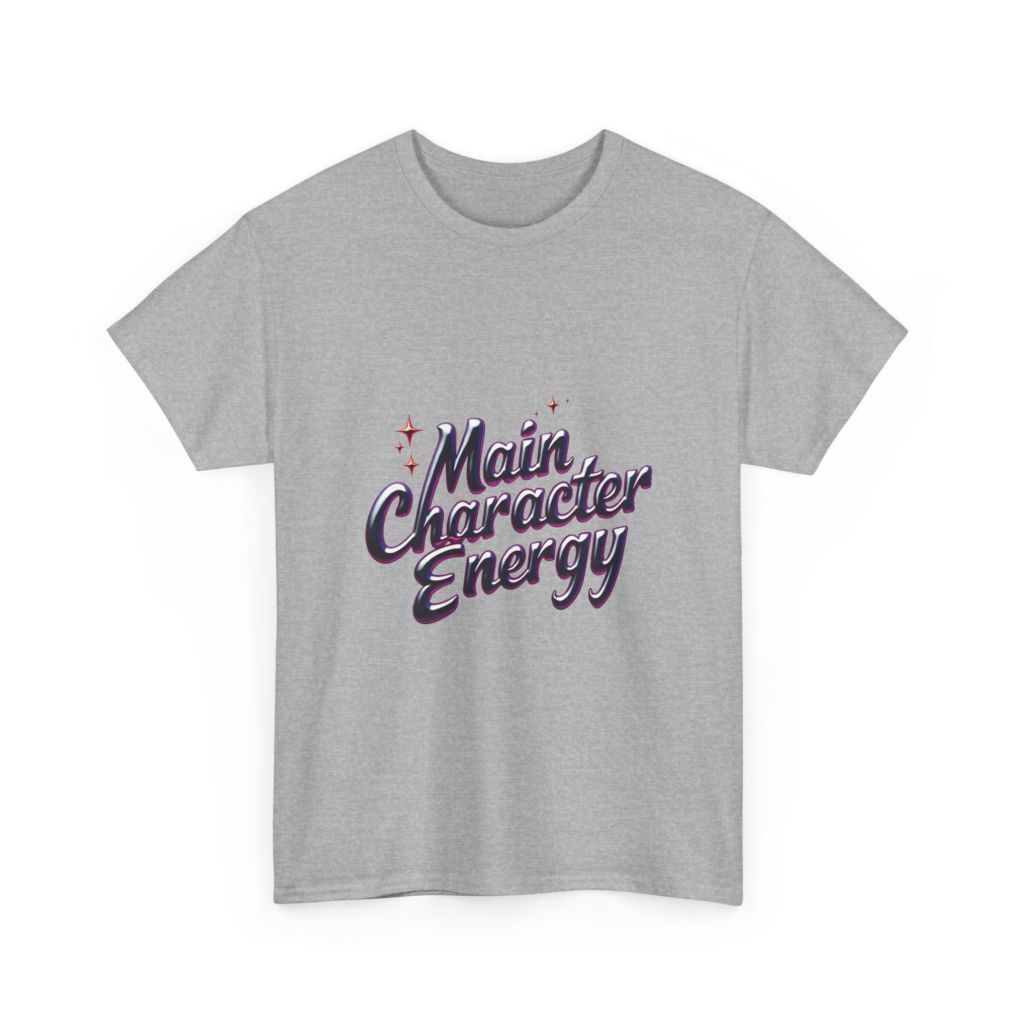 'Main Character Energy' Retro Script Graphic T-Shirt