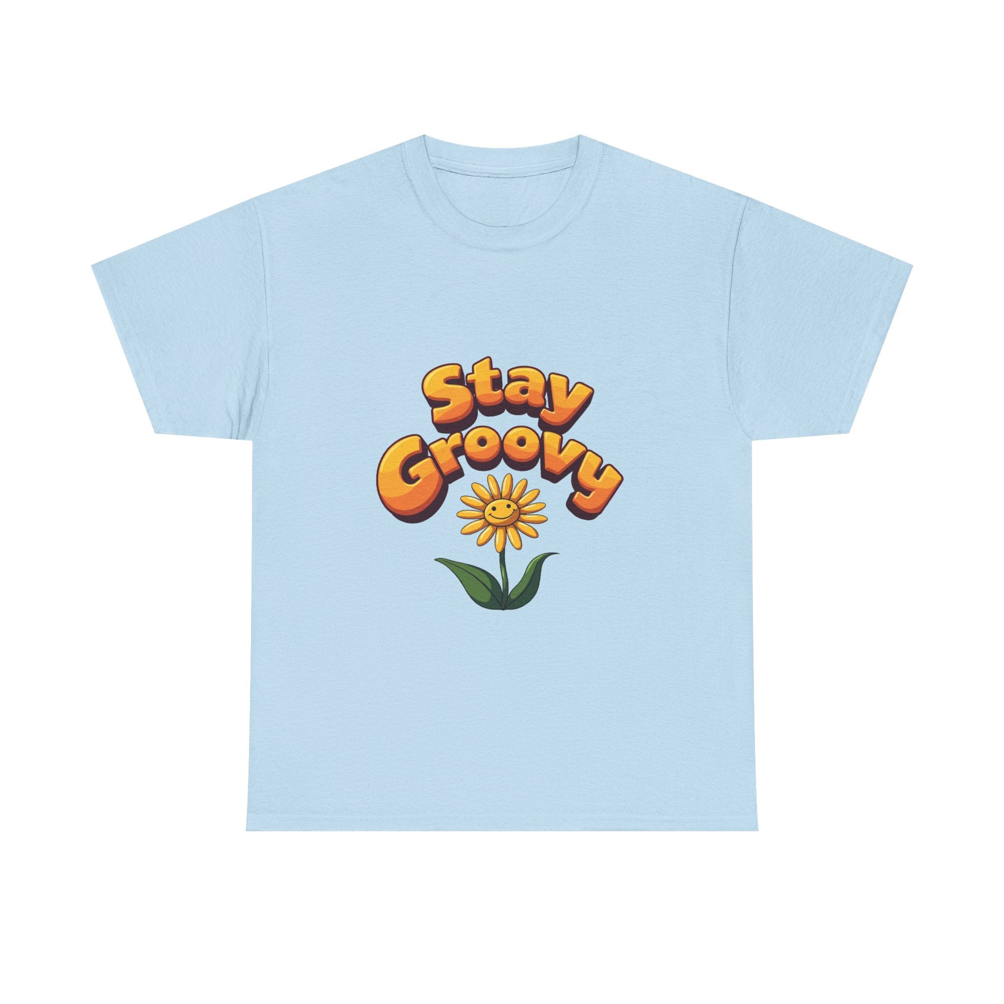 'Stay Groovy' Retro Flower Graphic T-Shirt