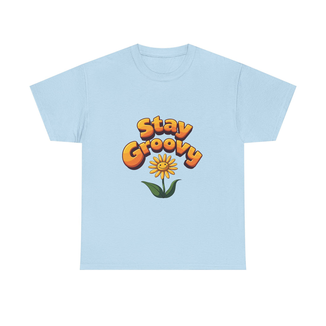 'Stay Groovy' Retro Flower Graphic T-Shirt