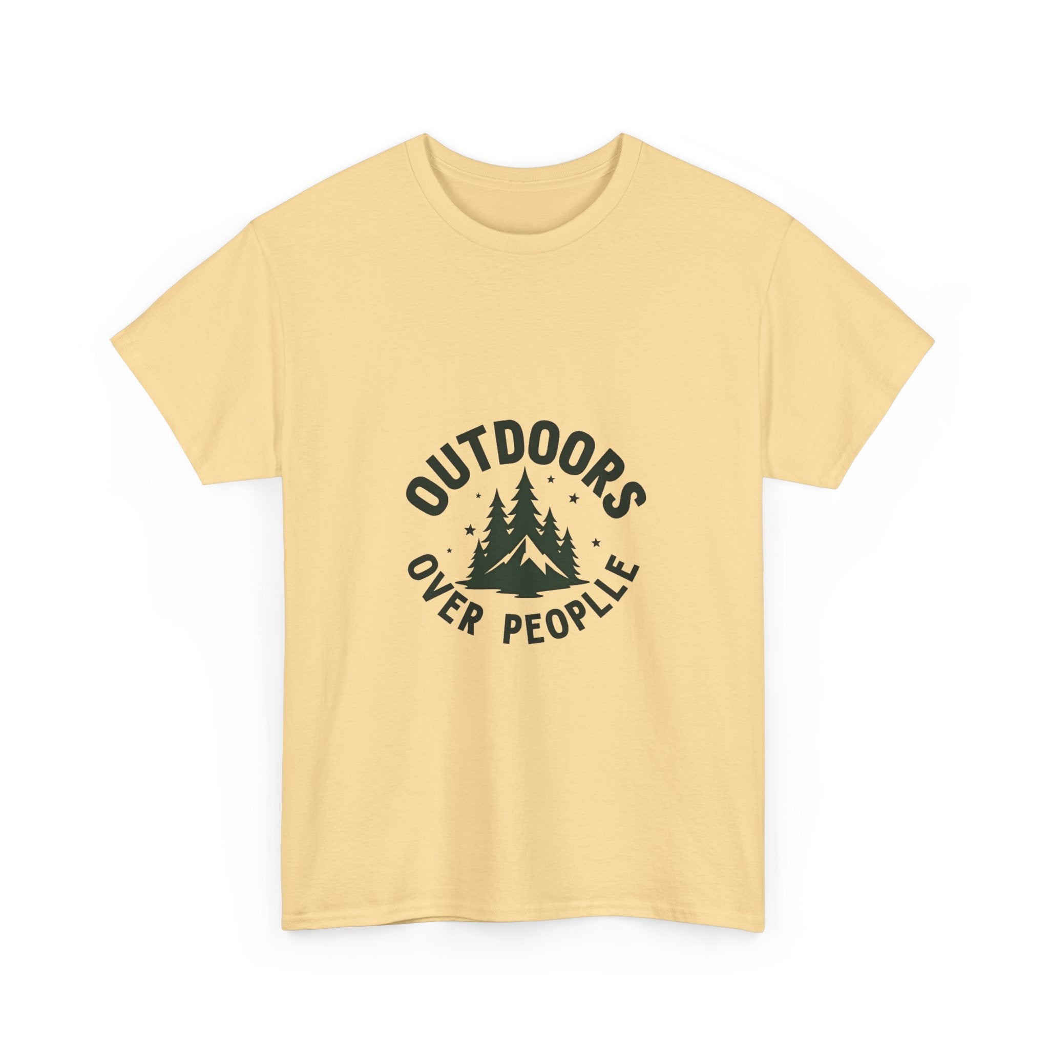 'Outdoors Over People' Nature Graphic T-Shirt