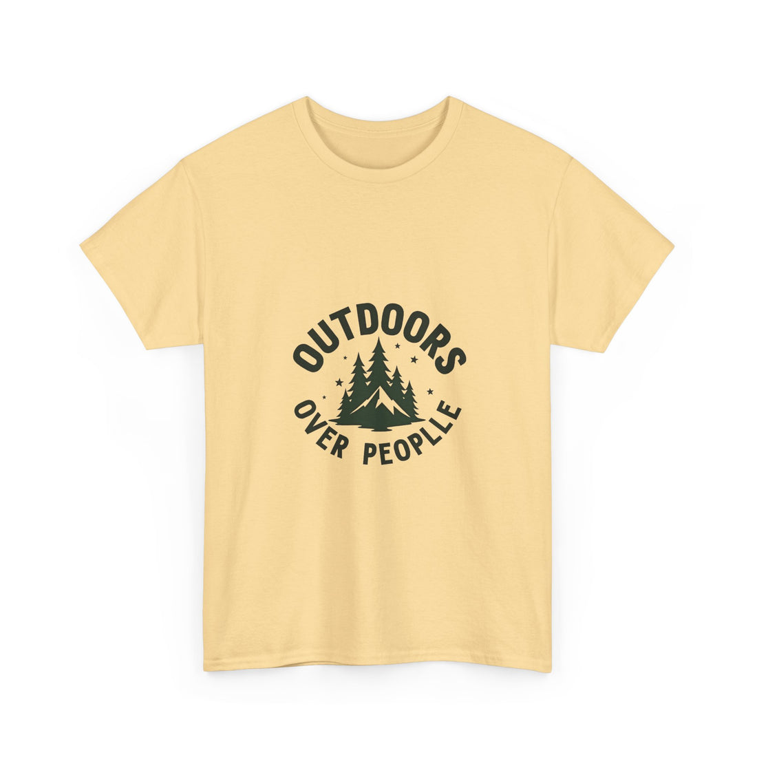'Outdoors Over People' Nature Graphic T-Shirt