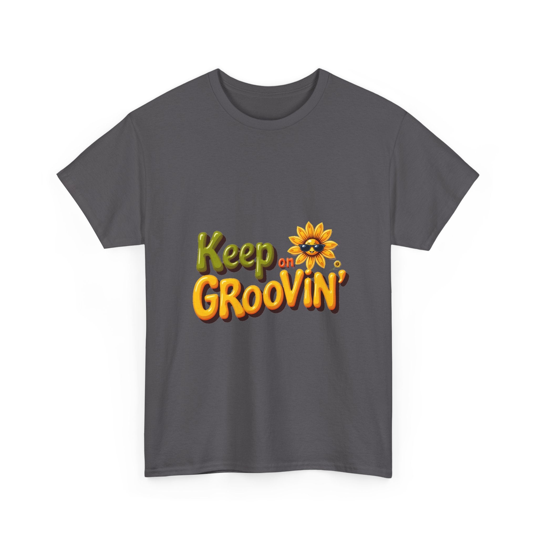 'Keep on Groovin' Retro Sunflower Graphic T-Shirt