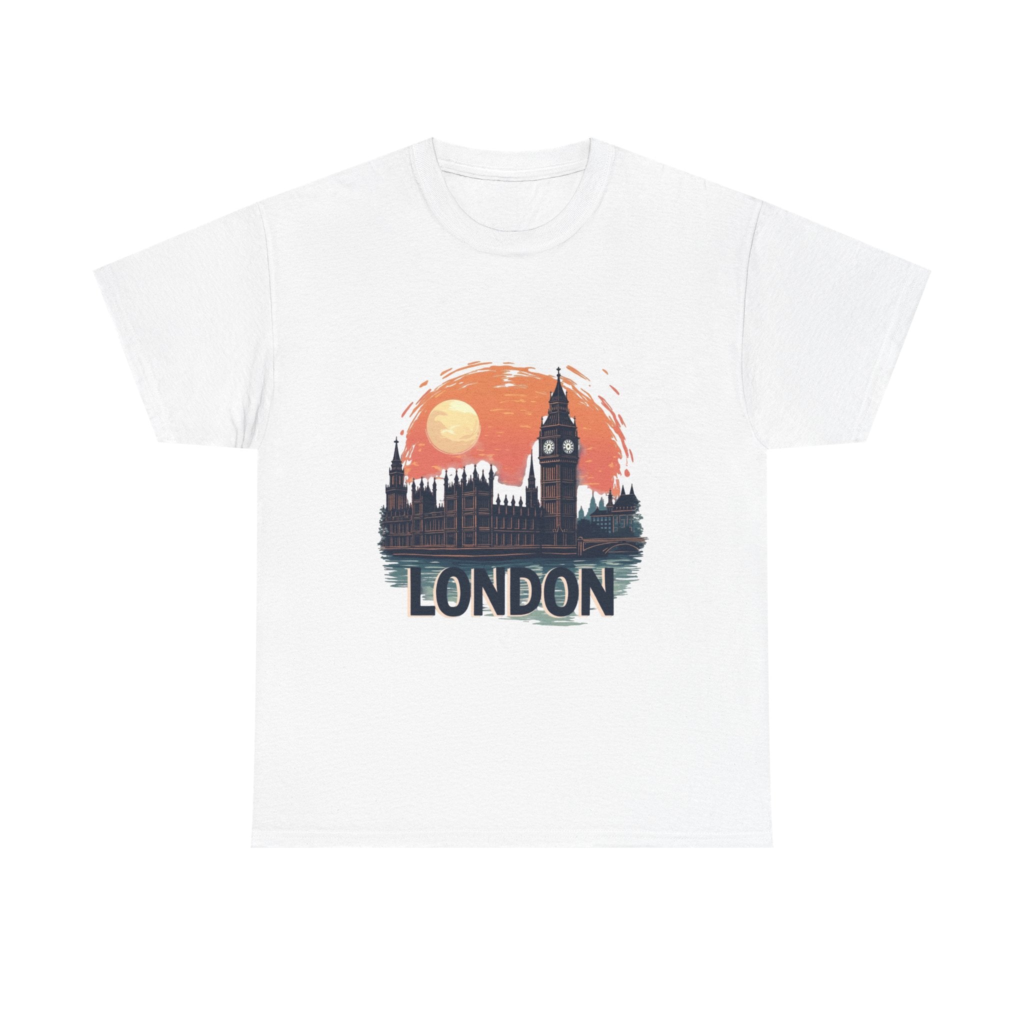 London Sunset Vintage Big Ben Skyline T-Shirt