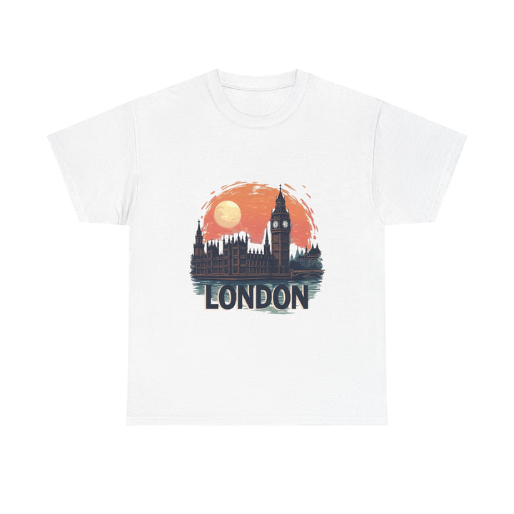 London Sunset Vintage Big Ben Skyline T-Shirt