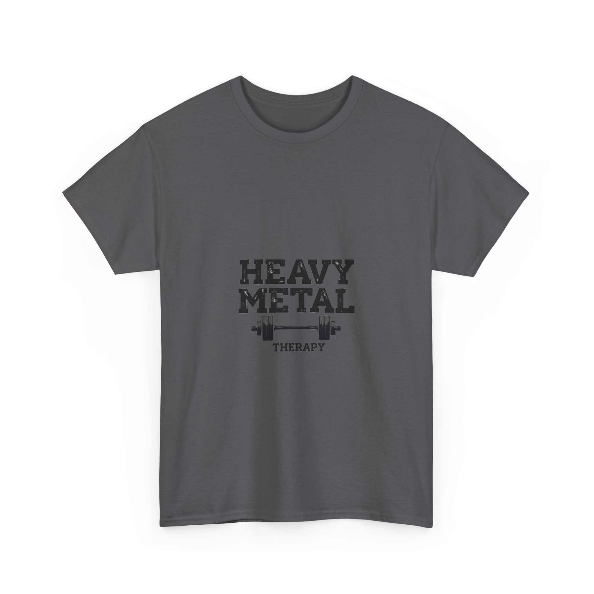 'Heavy Metal Therapy' Funny Weightlifting Gym T-Shirt
