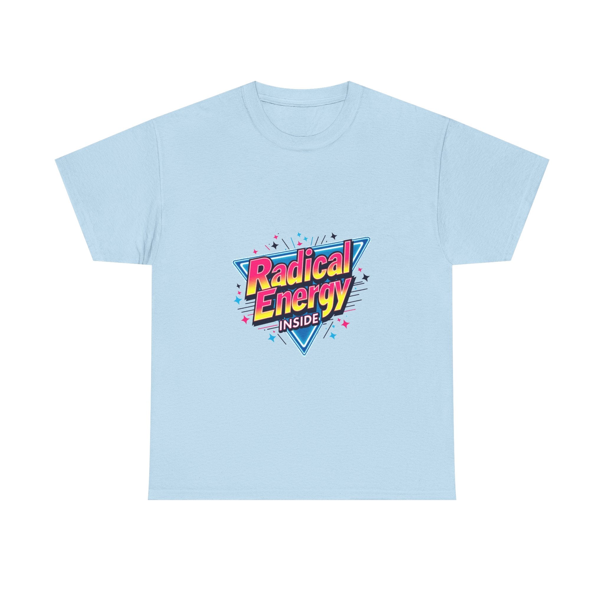 Retro 80s Neon 'Radical Energy Inside' Graphic T-Shirt