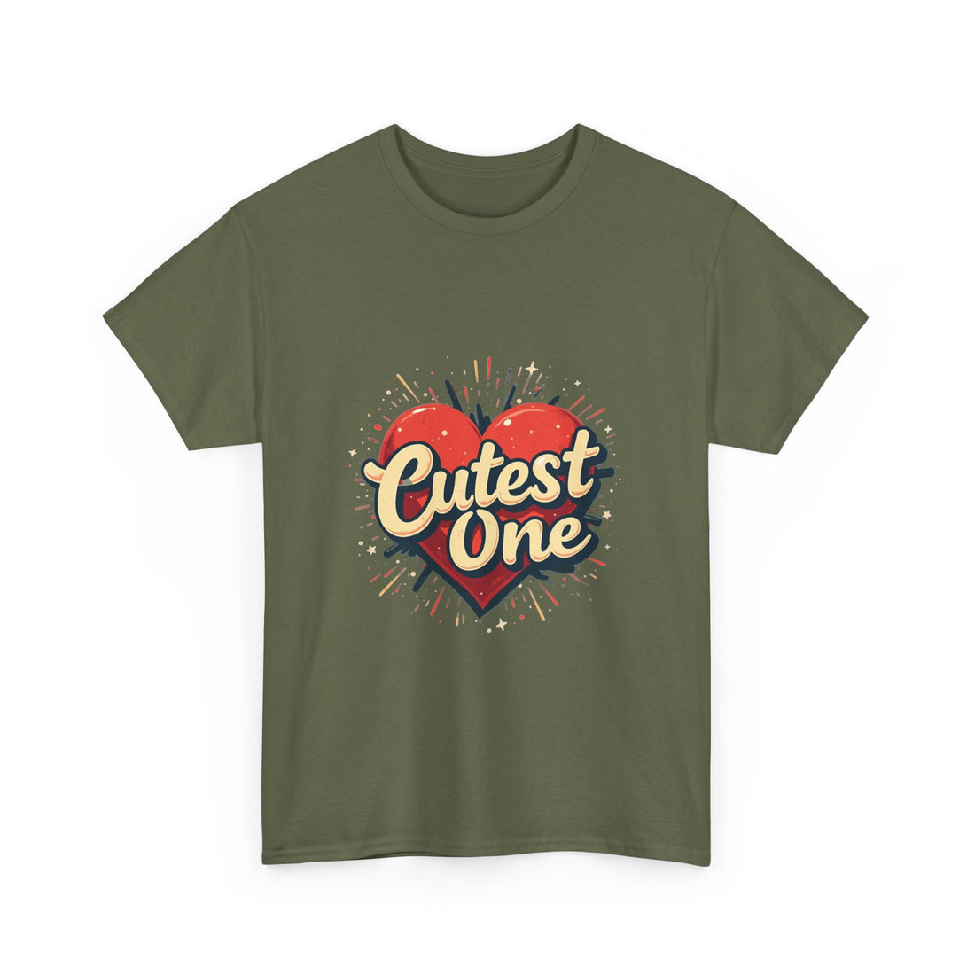 Cutest One Heart Retro Graphic T‑Shirt