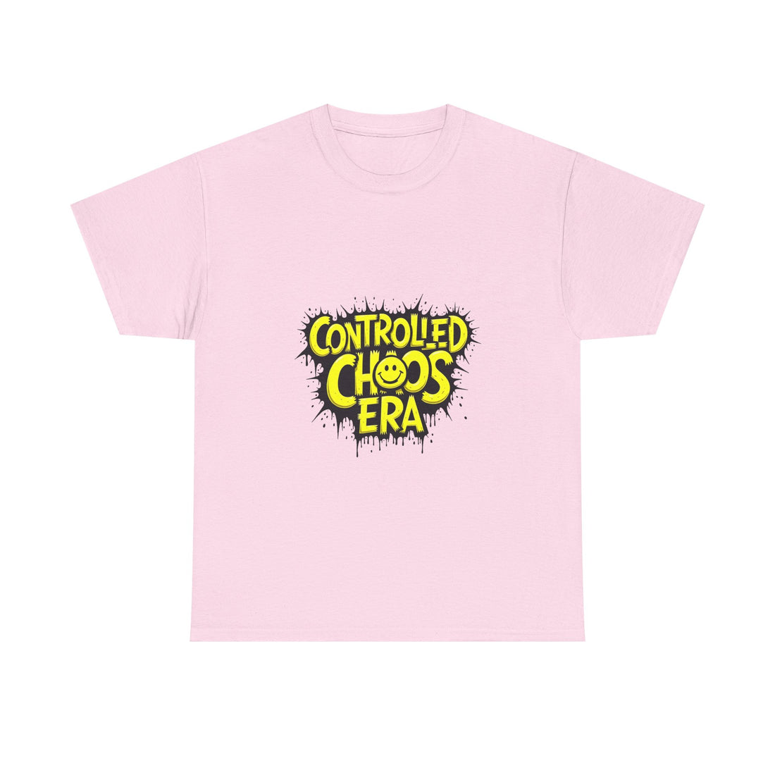 'Controlled Chaos Era'  Graphic Streetwear T-Shirt with Yellow Graffiti Logo