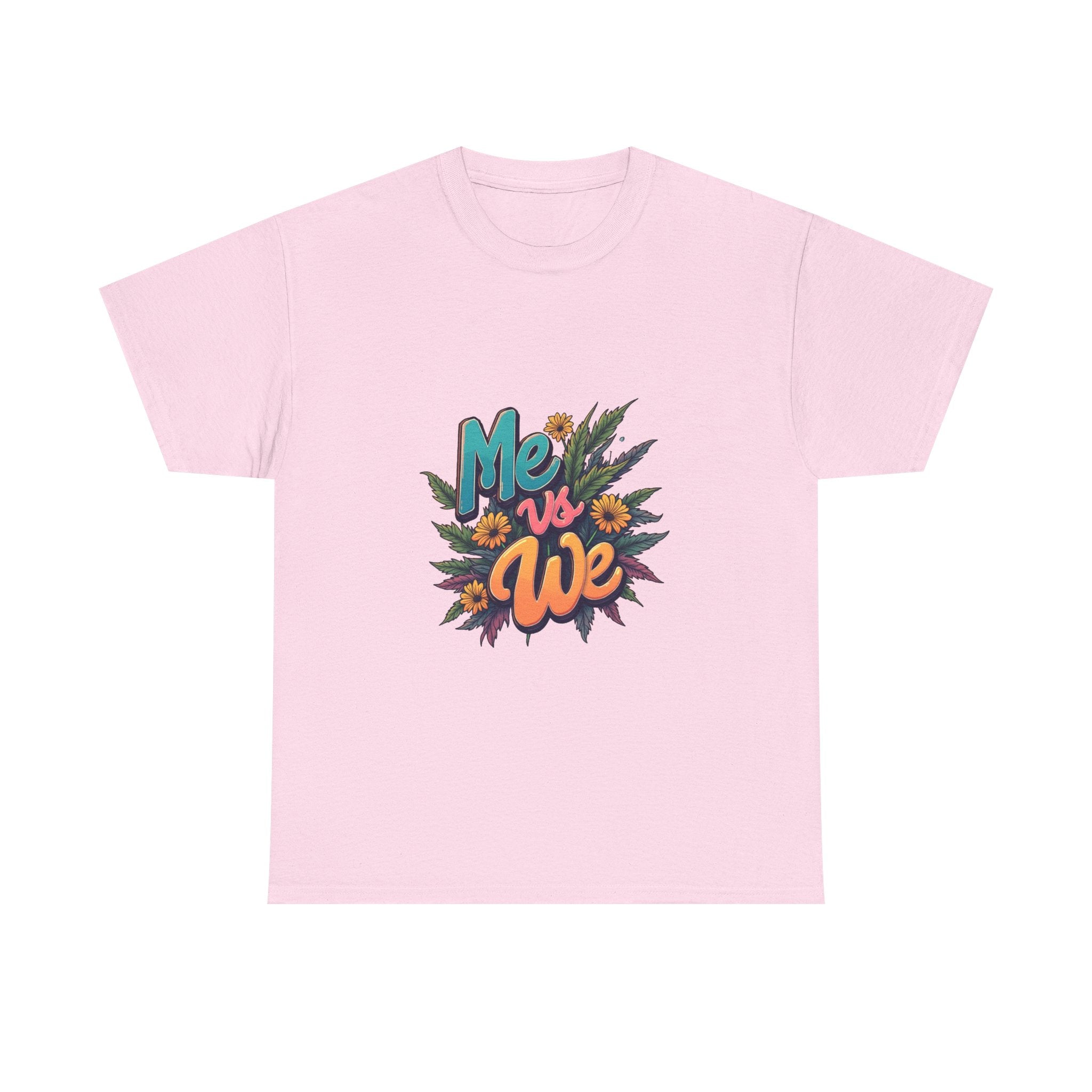 Me vs We Floral Graphic Unity Statement T-Shirt