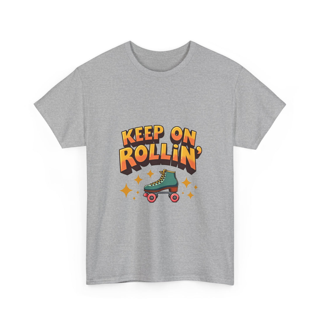 'Keep On Rollin' Retro Roller Skate Graphic T-Shirt
