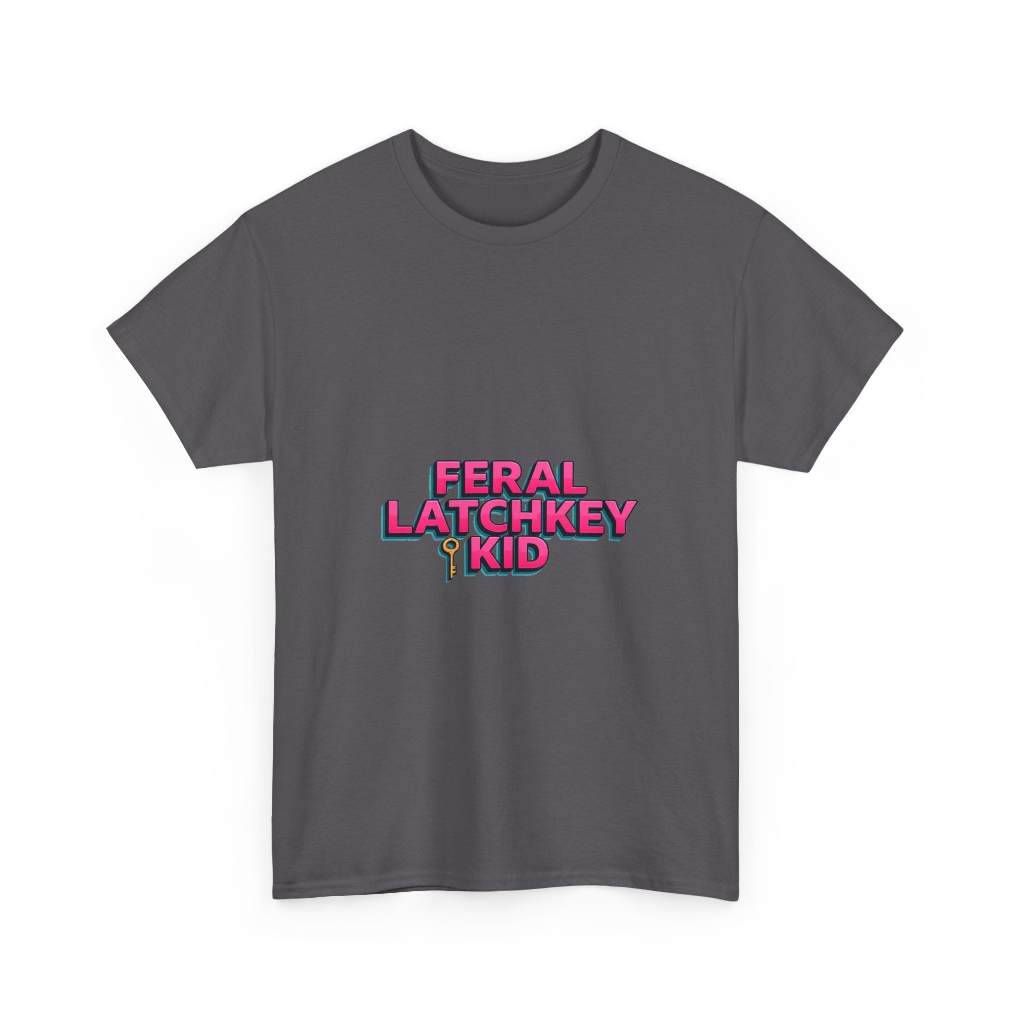 'Feral Latchkey Kid' Retro Neon Graphic T-Shirt