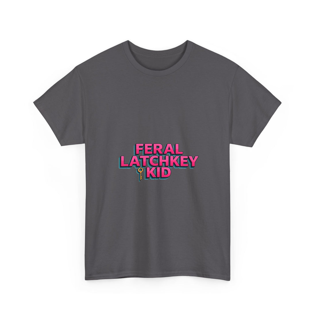 'Feral Latchkey Kid' Retro Neon Graphic T-Shirt