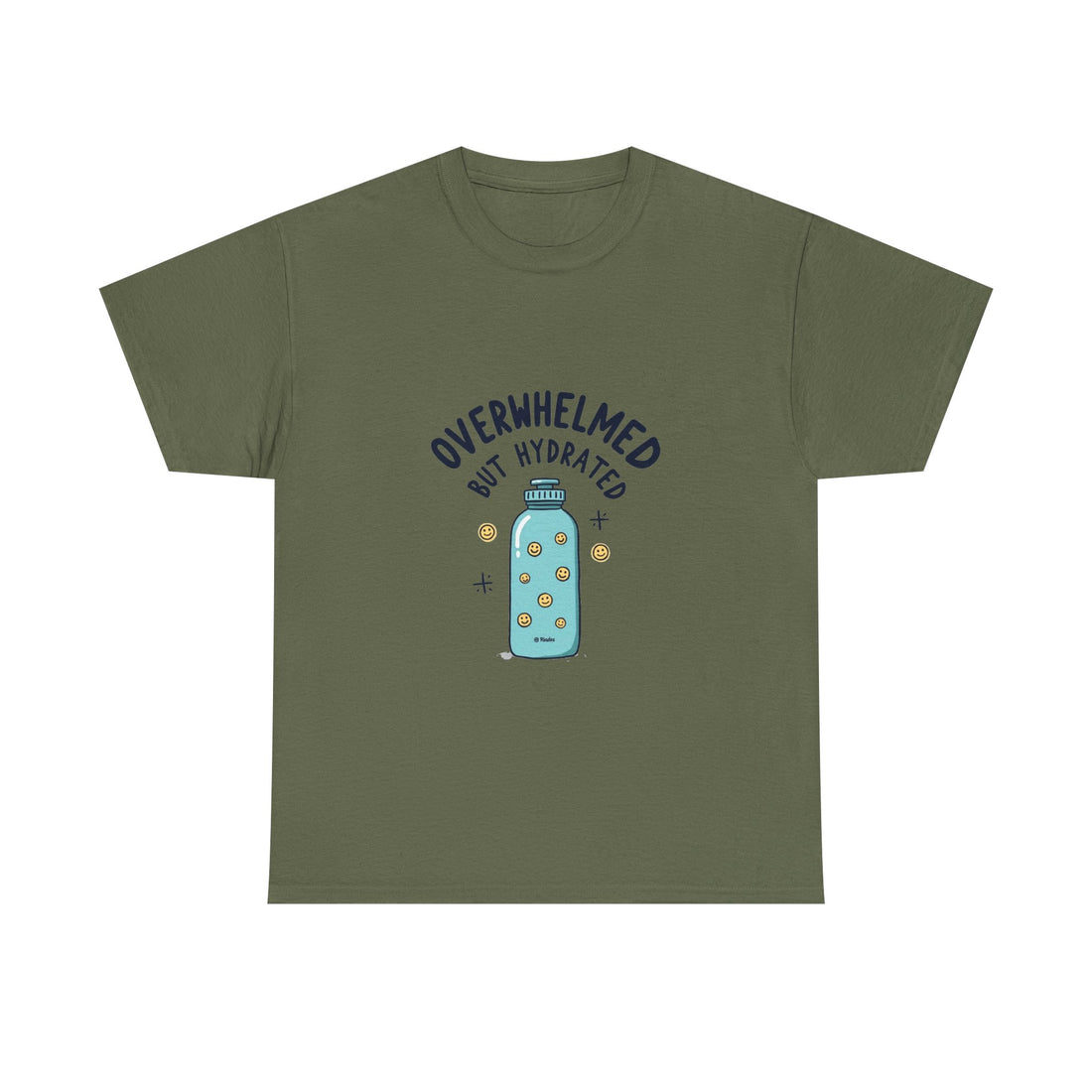 "Overwhelmed But Hydrated" Cute Water Bottle Graphic T-Shirt