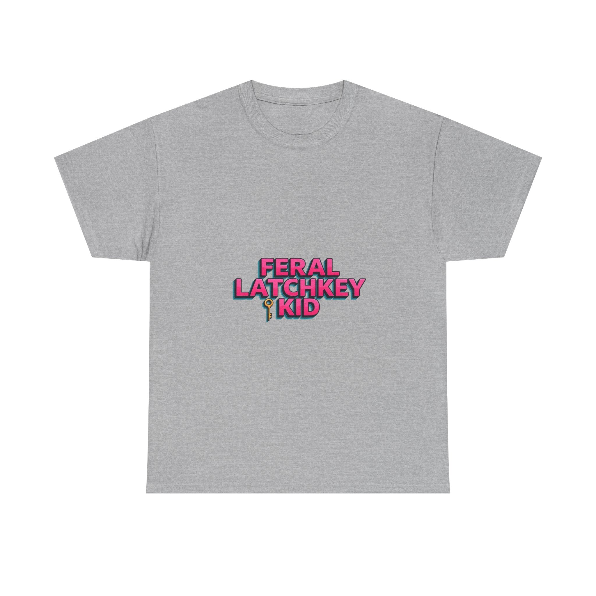 'Feral Latchkey Kid' Retro Neon Graphic T-Shirt
