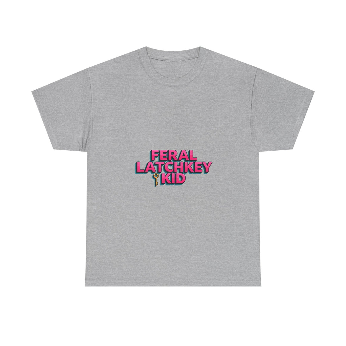 'Feral Latchkey Kid' Retro Neon Graphic T-Shirt