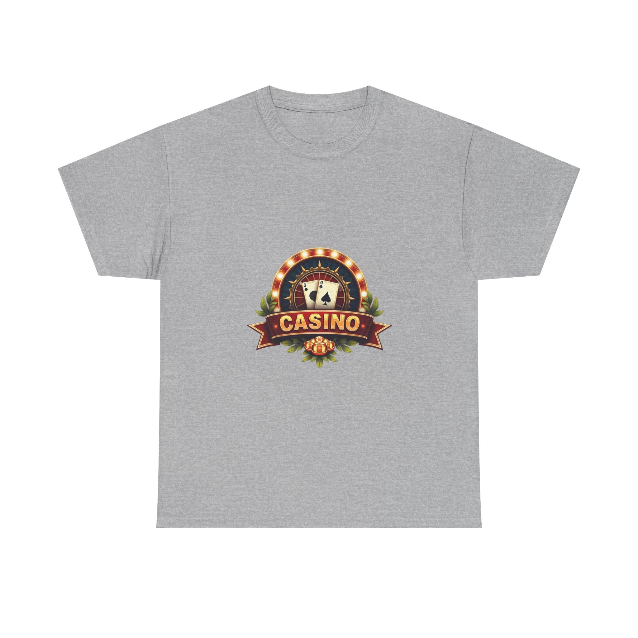 'Casino Retro Logo' Vintage Poker Chips & Cards T‑Shirt