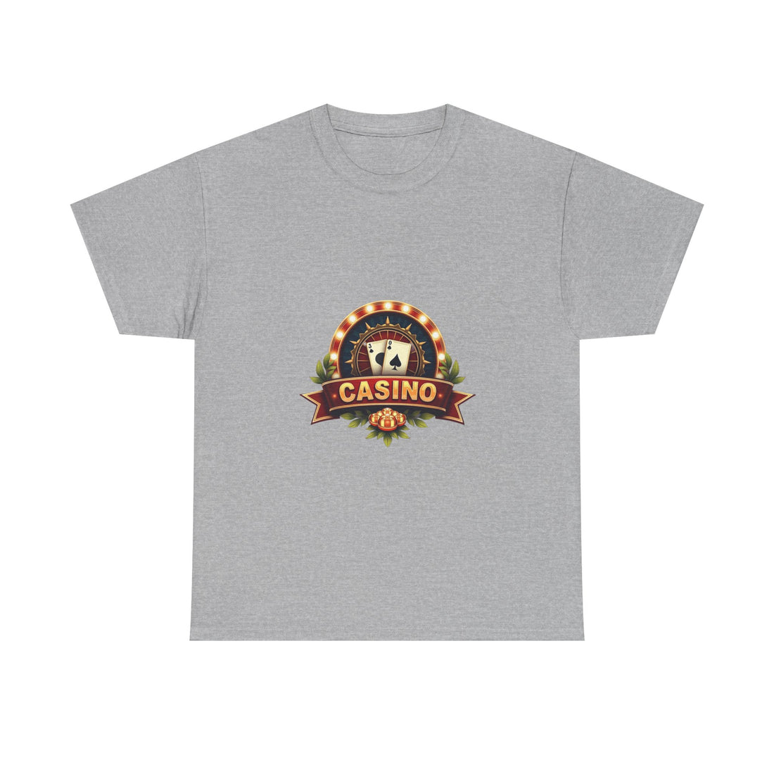 'Casino Retro Logo' Vintage Poker Chips & Cards T‑Shirt