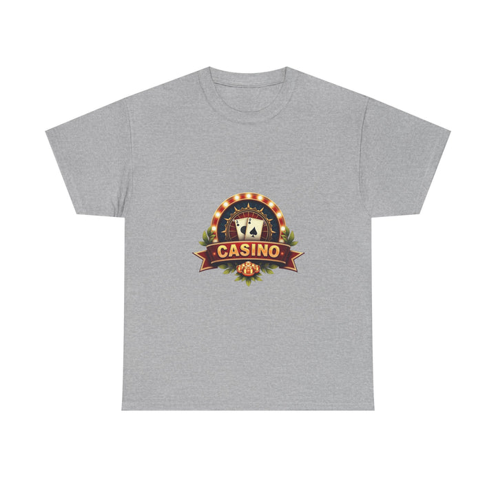 'Casino Retro Logo' Vintage Poker Chips & Cards T‑Shirt