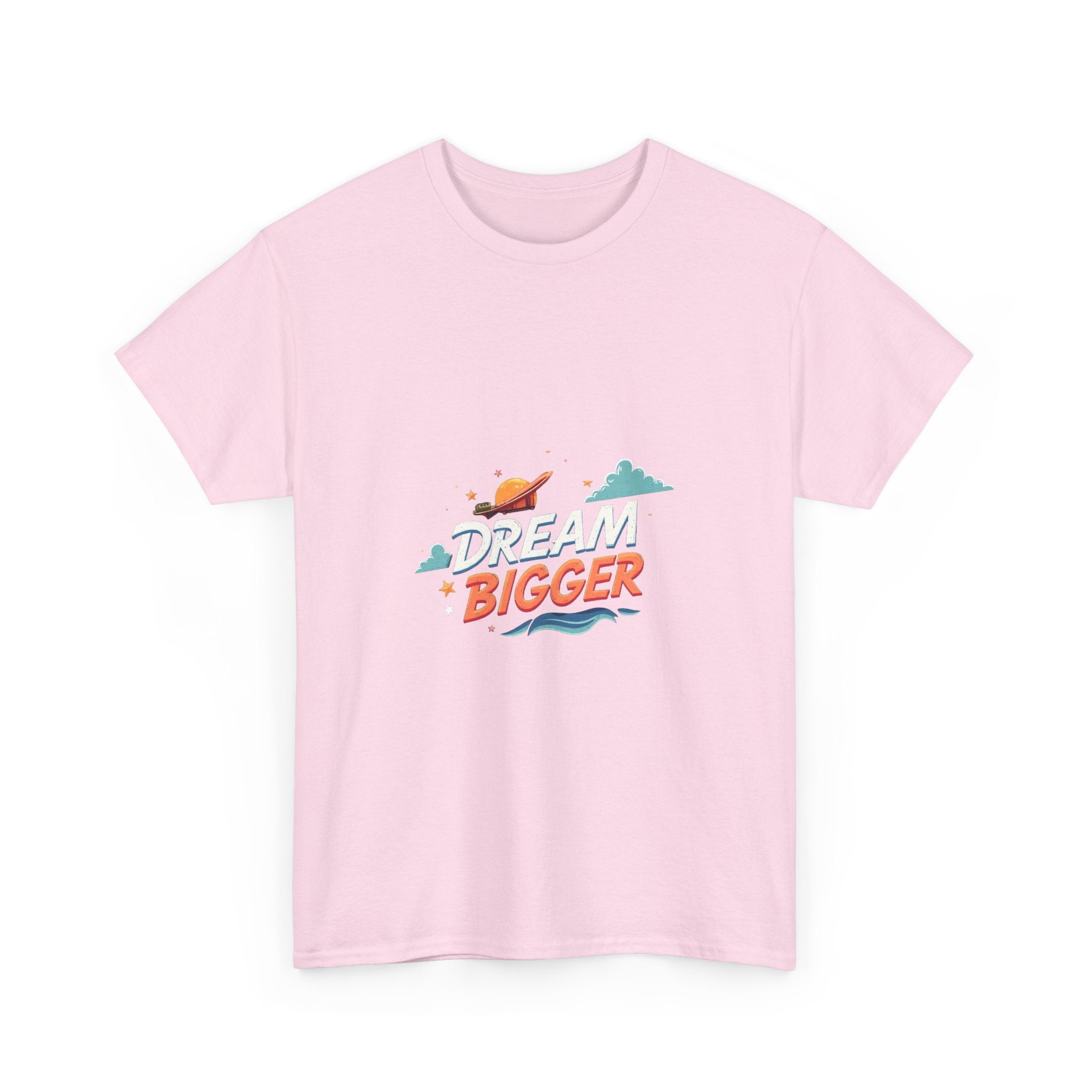 'Dream Bigger' Retro Space Graphic Inspirational T-Shirt