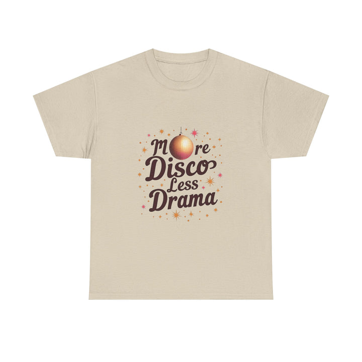 "More Disco Less Drama" Retro Disco Ball T-Shirt