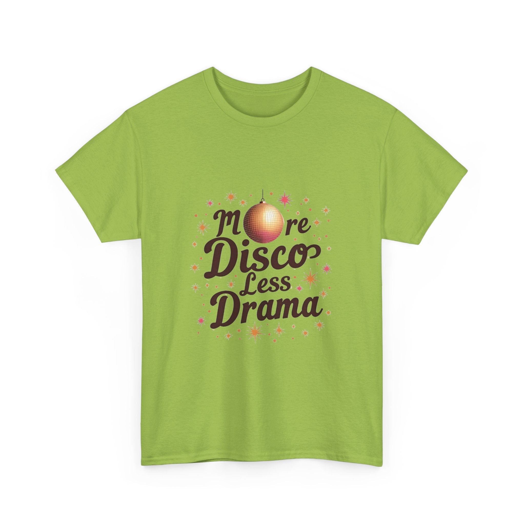 "More Disco Less Drama" Retro Disco Ball T-Shirt