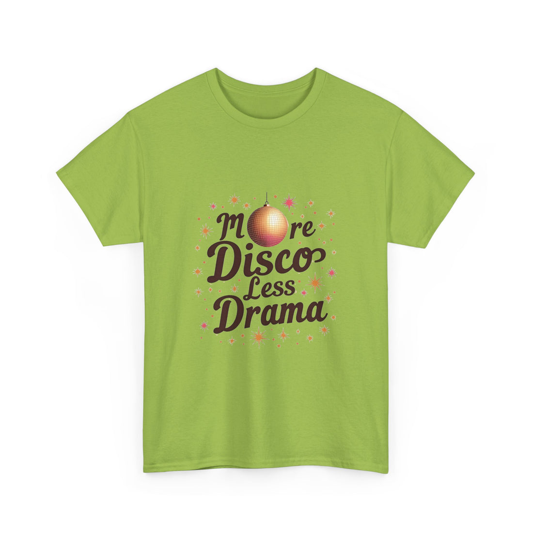 "More Disco Less Drama" Retro Disco Ball T-Shirt