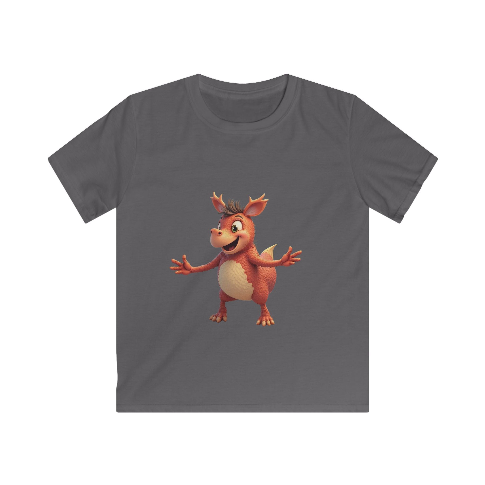Playful Orange Fantasy Monster Kids Graphic T-Shirt