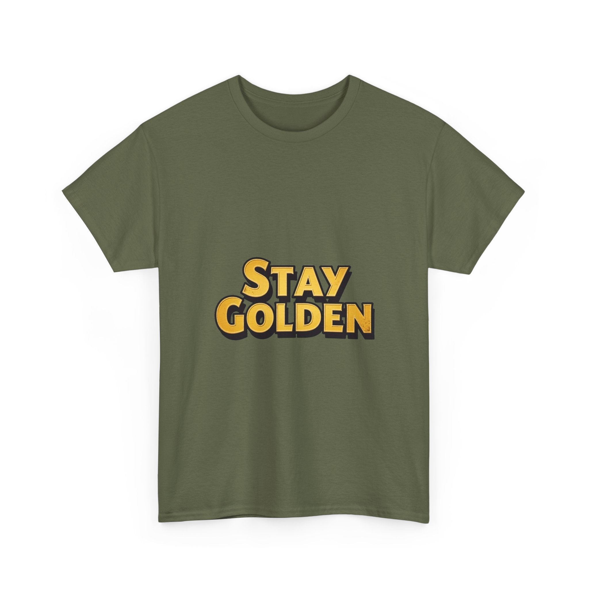 Stay Golden Retro Gold Typography T-Shirt