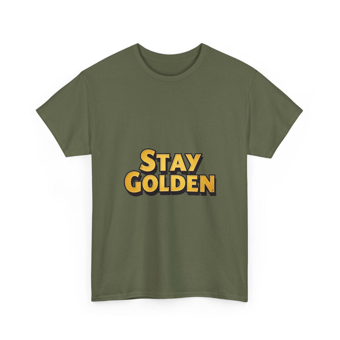 Stay Golden Retro Gold Typography T-Shirt