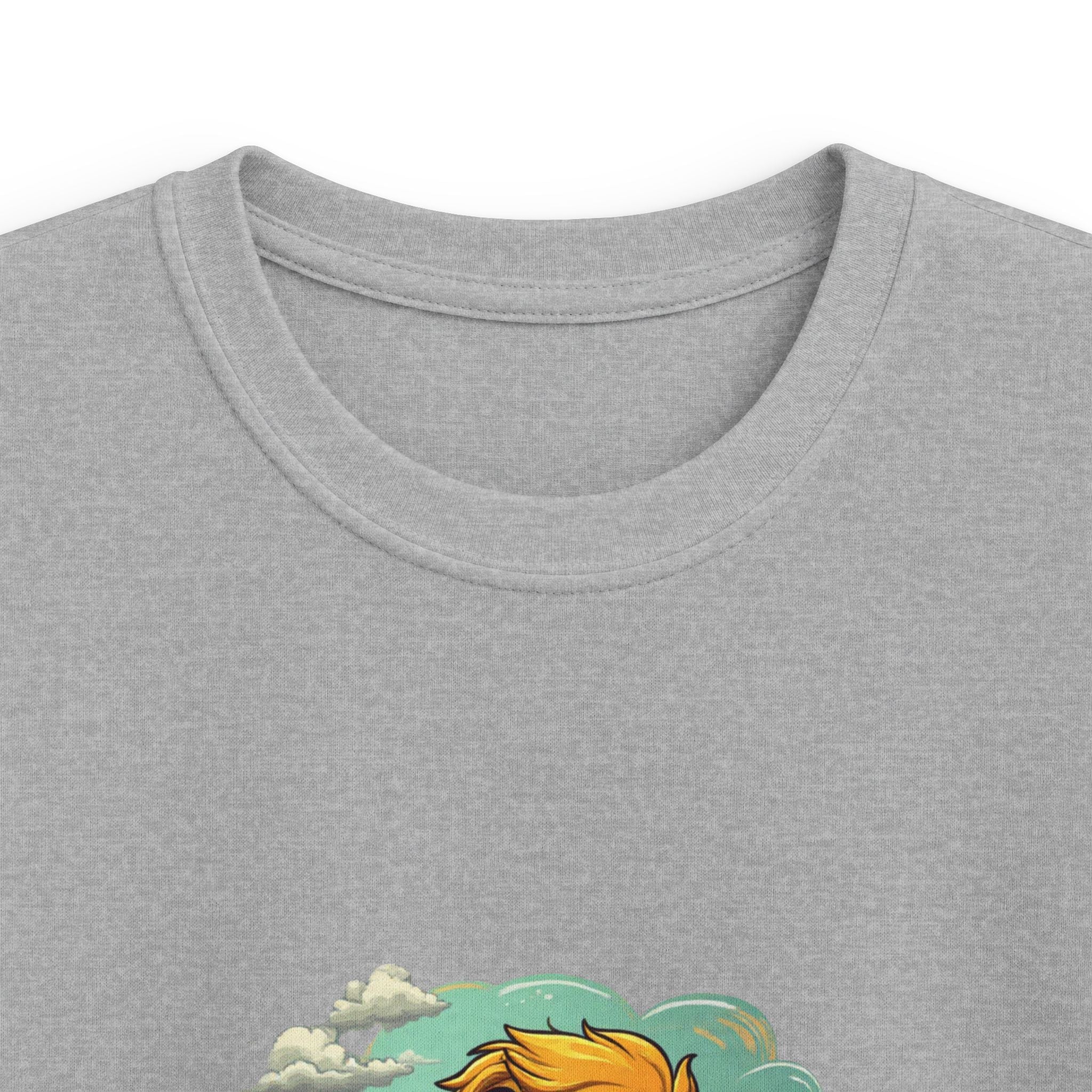 Happy Kid with Snacks Cartoon Graphic Shirt