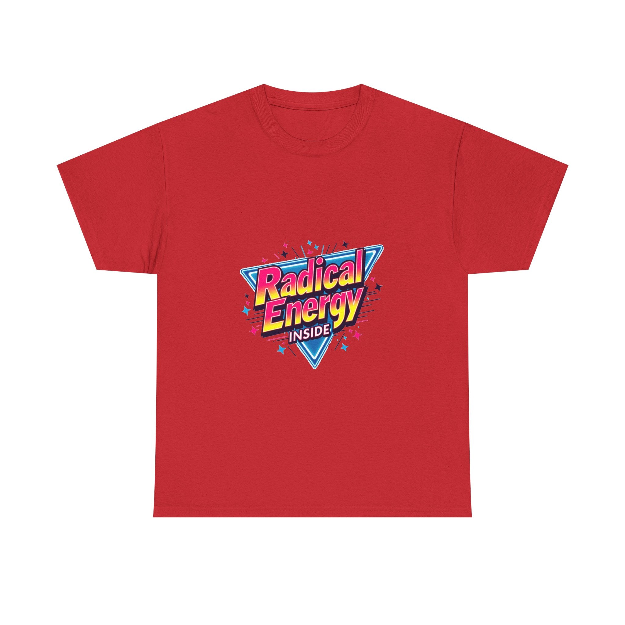 Retro 80s Neon 'Radical Energy Inside' Graphic T-Shirt