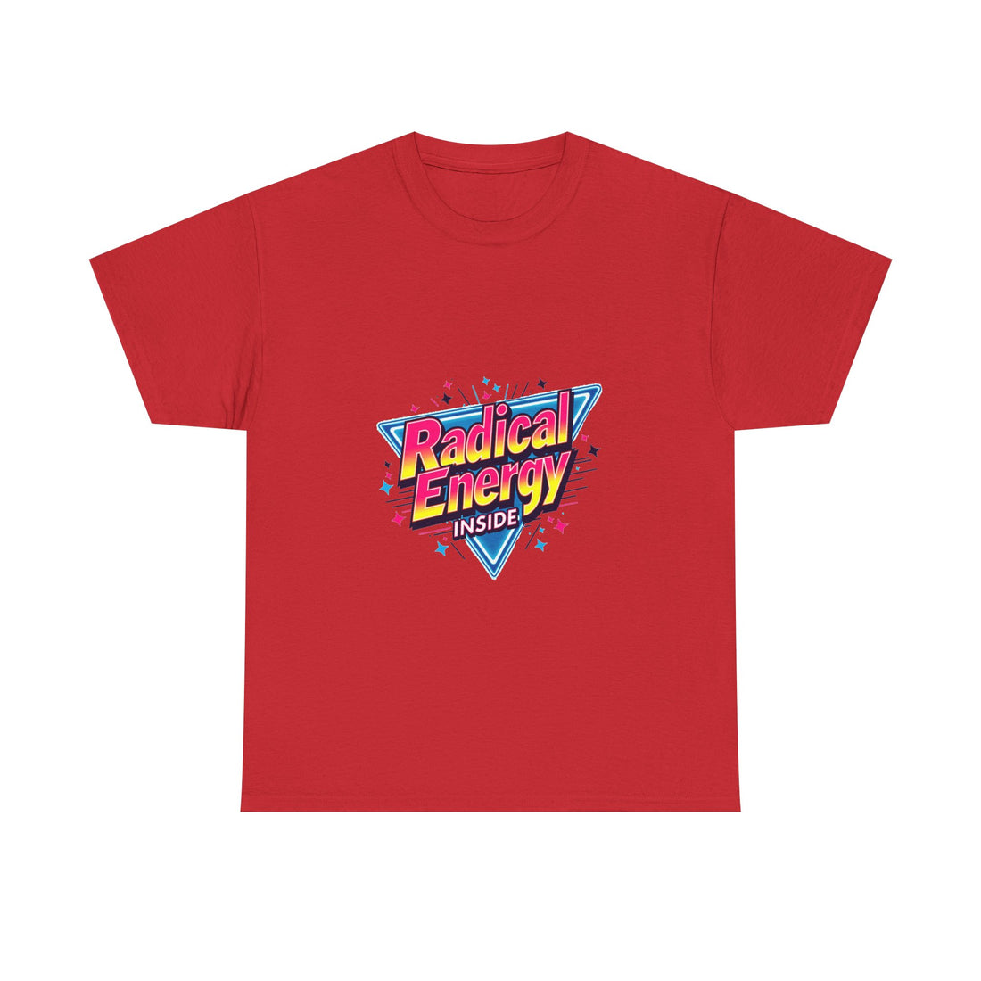 Retro 80s Neon 'Radical Energy Inside' Graphic T-Shirt