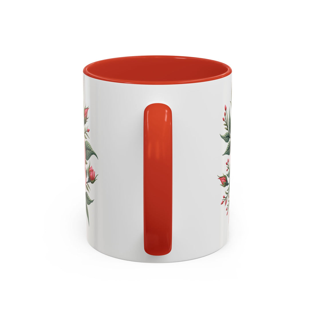 Pink Rose Accent Floral Ceramic Tea & Coffee Cup
