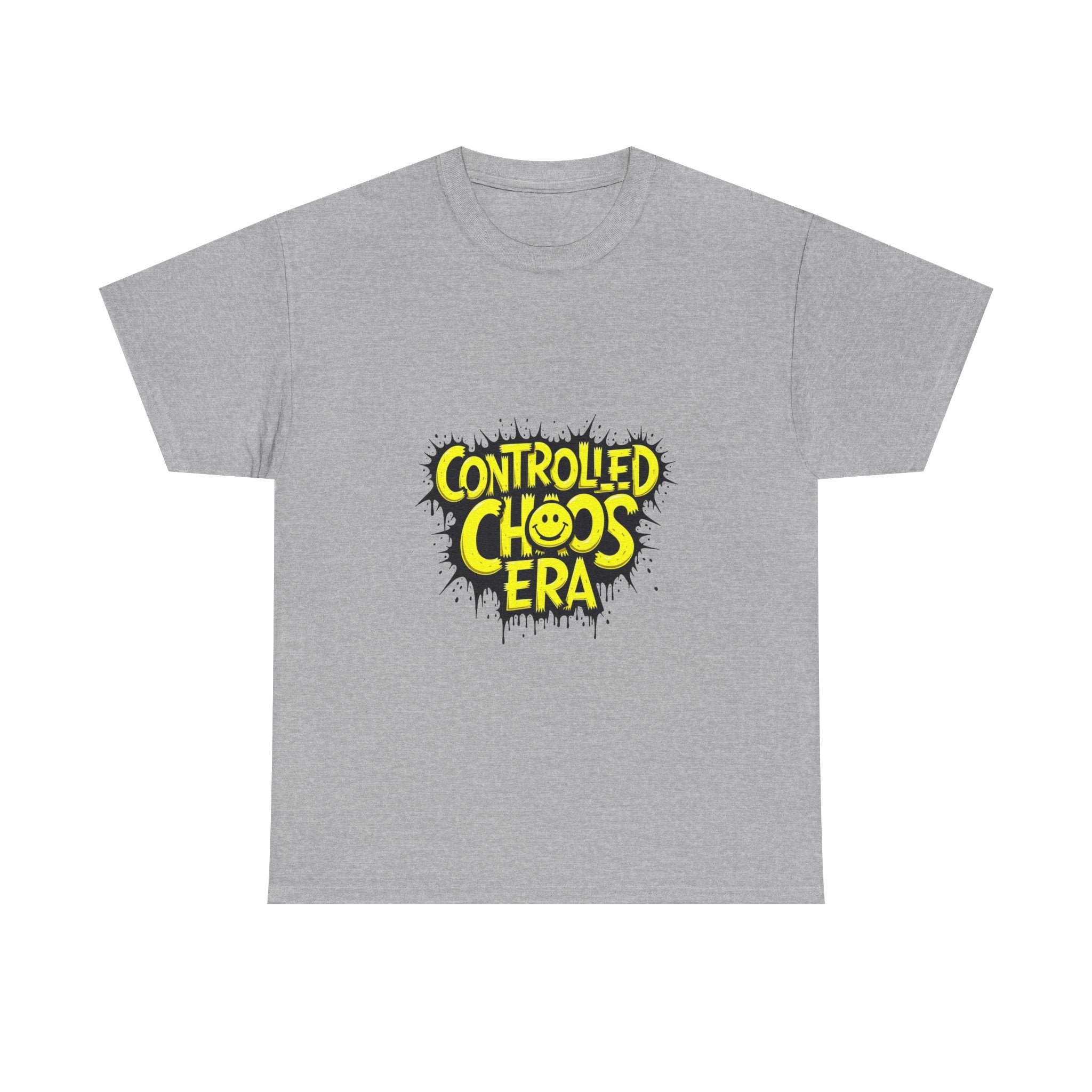 'Controlled Chaos Era'  Graphic Streetwear T-Shirt with Yellow Graffiti Logo