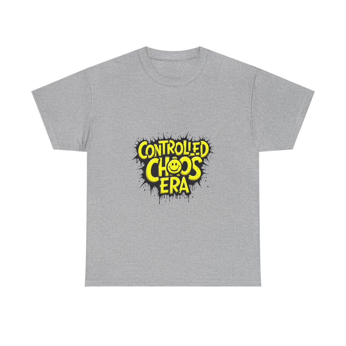 'Controlled Chaos Era'  Graphic Streetwear T-Shirt with Yellow Graffiti Logo