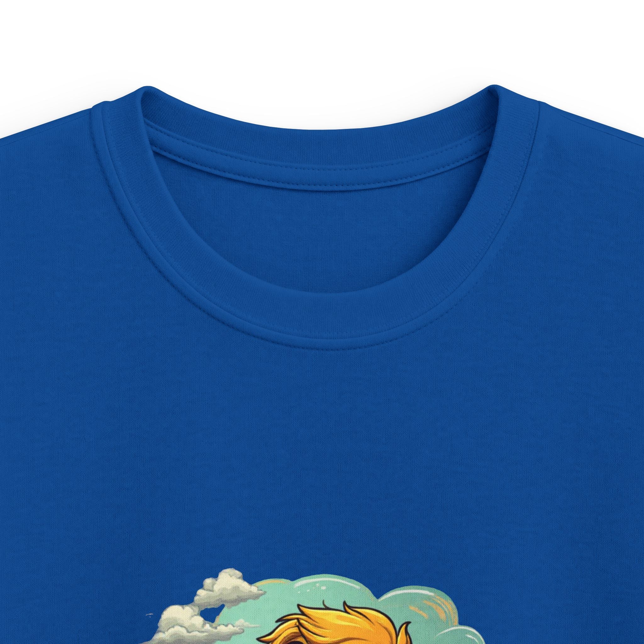 Happy Kid with Snacks Cartoon Graphic Shirt
