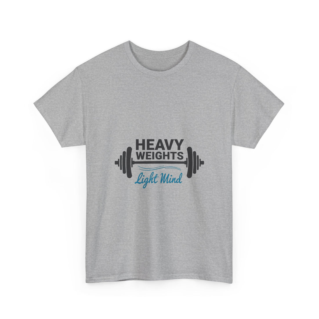 'Heavy Weights Light Mind' Fitness Graphic T-Shirt for Gym Lovers