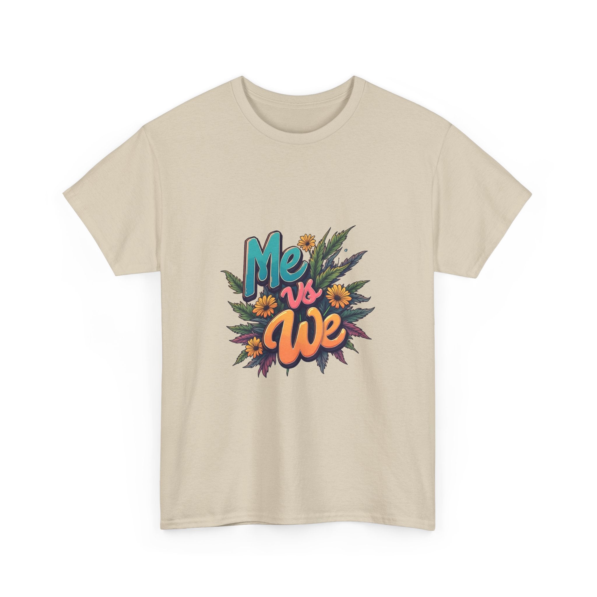 Me vs We Floral Graphic Unity Statement T-Shirt