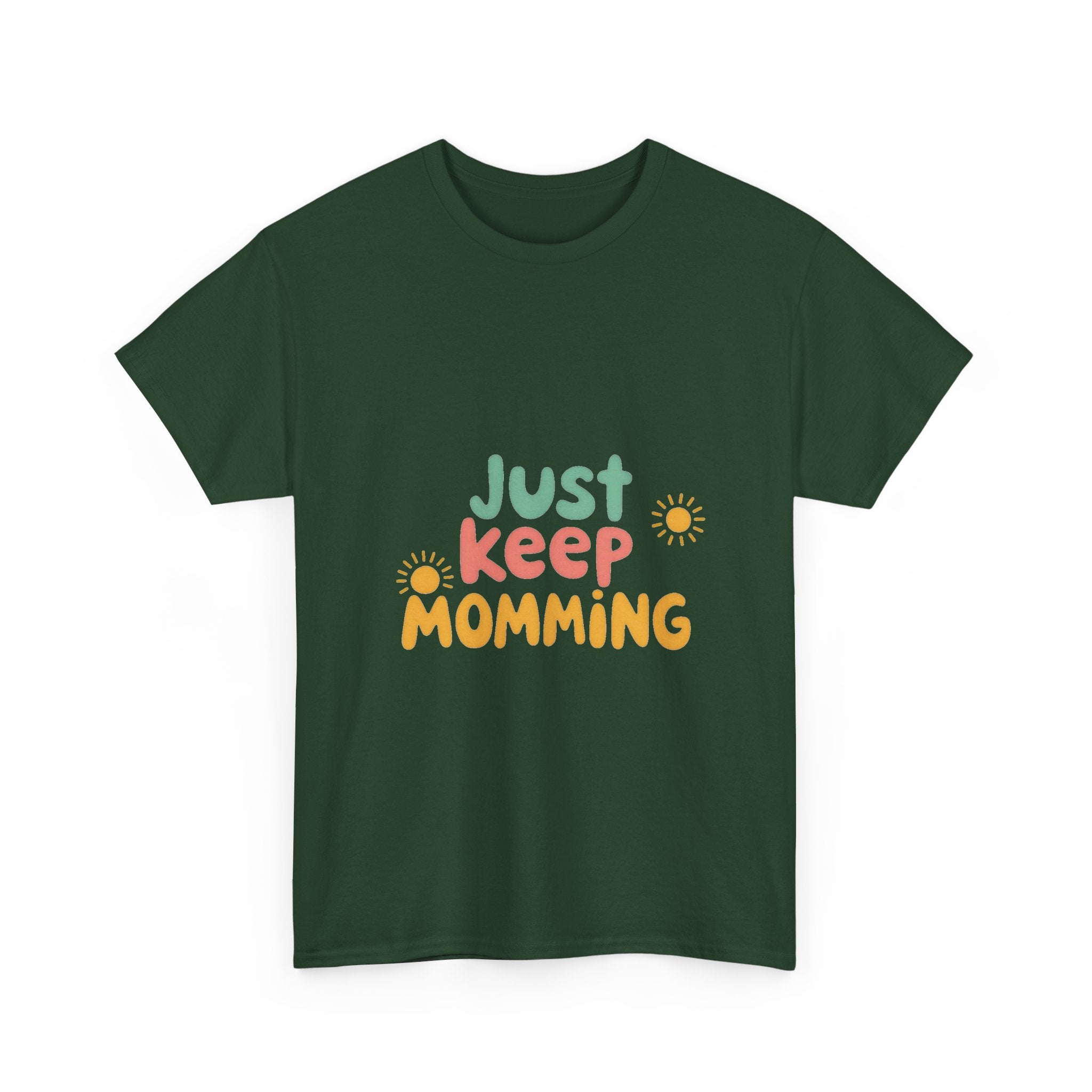 Just Keep Momming Retro Floral Mother's Day T-Shirt