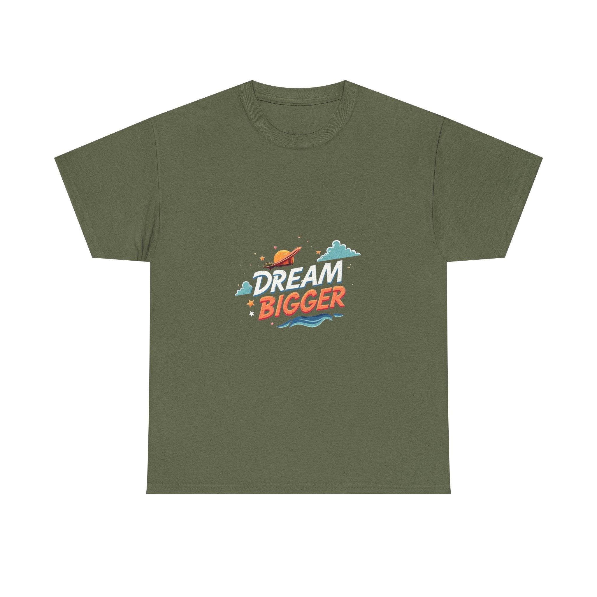 'Dream Bigger' Retro Space Graphic Inspirational T-Shirt