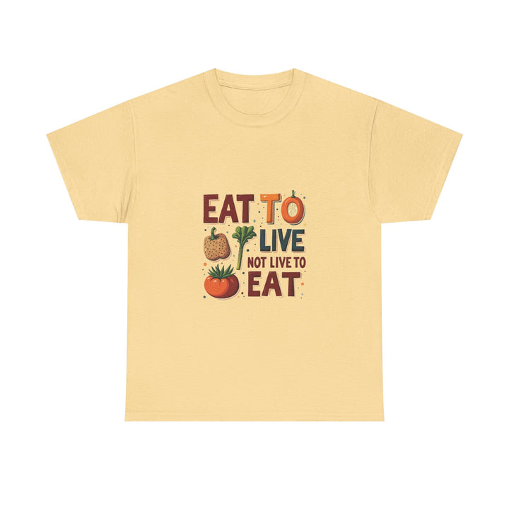 Eat to Live Vintage Veggie Graphic T-Shirt