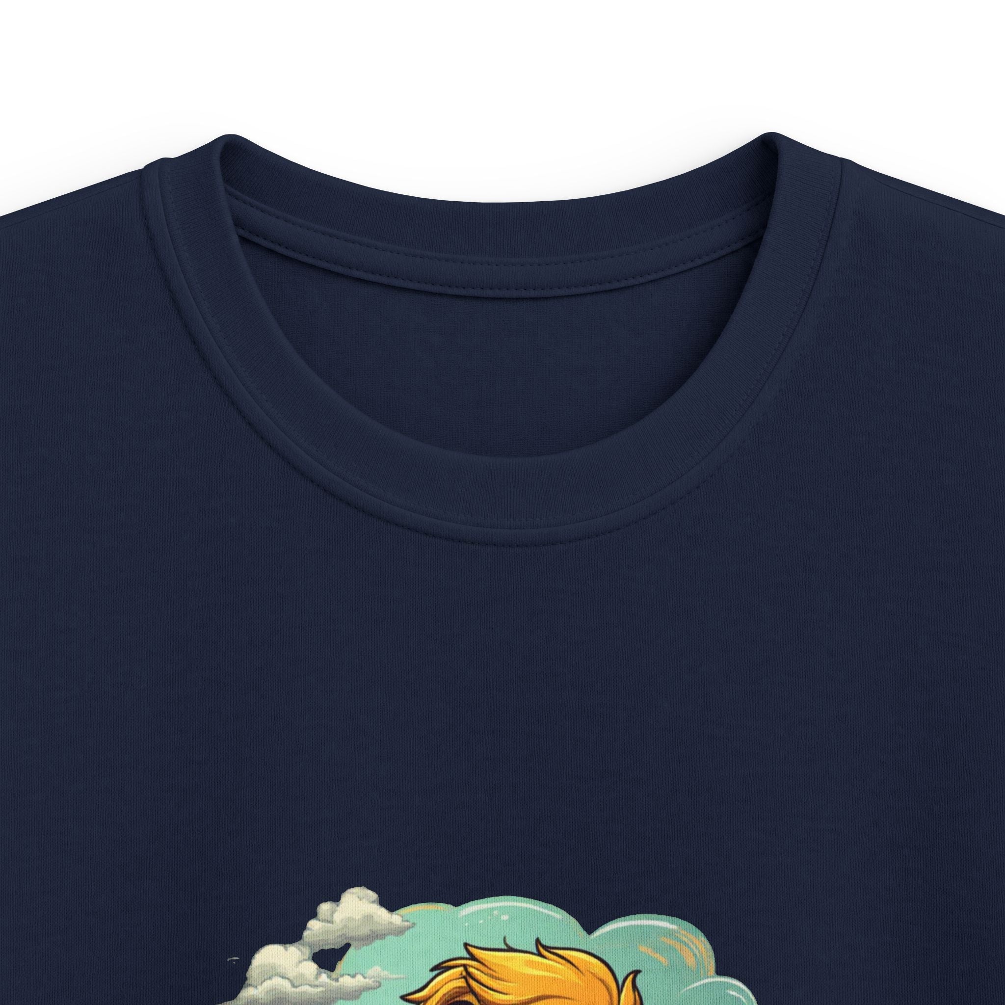 Happy Kid with Snacks Cartoon Graphic Shirt