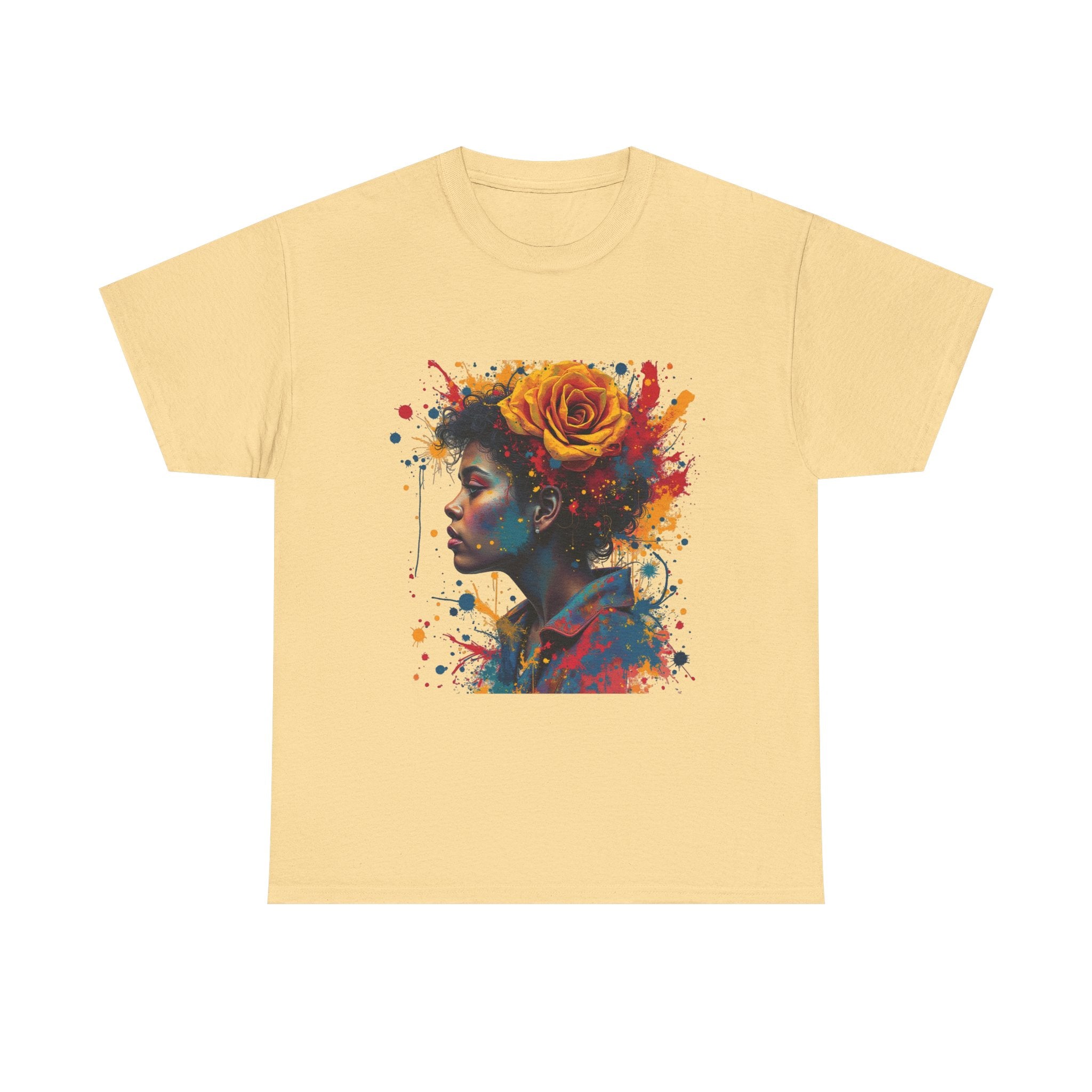 Artistic Floral Portrait T-Shirt