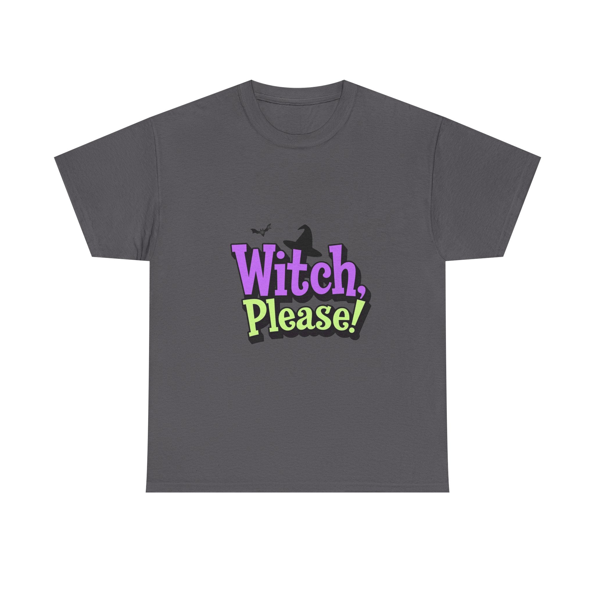 'Witch, Please! 'Funny Halloween T-Shirt in Purple & Lime