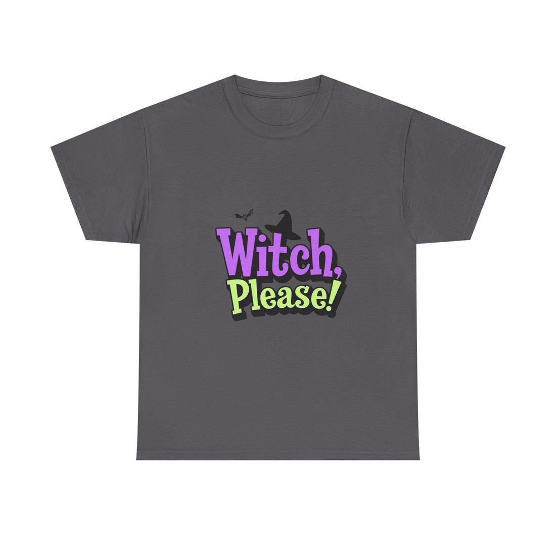 'Witch, Please! 'Funny Halloween T-Shirt in Purple & Lime