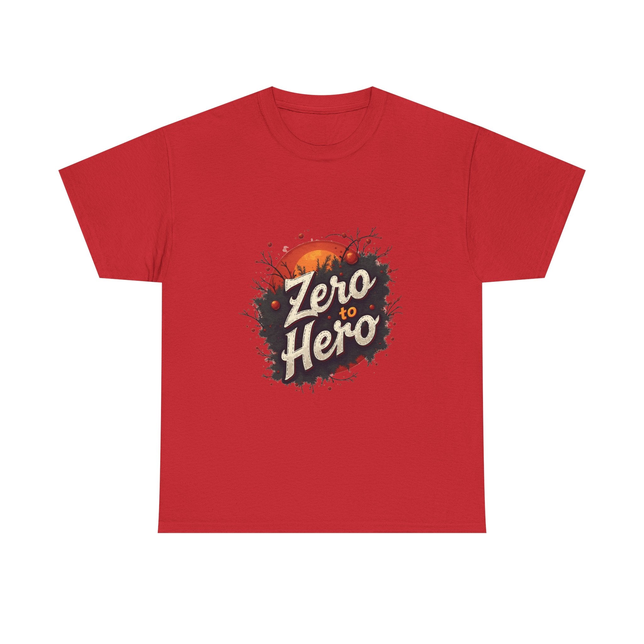 'Zero to Hero' Graphic Retro Sunset Inspirational T-Shirt