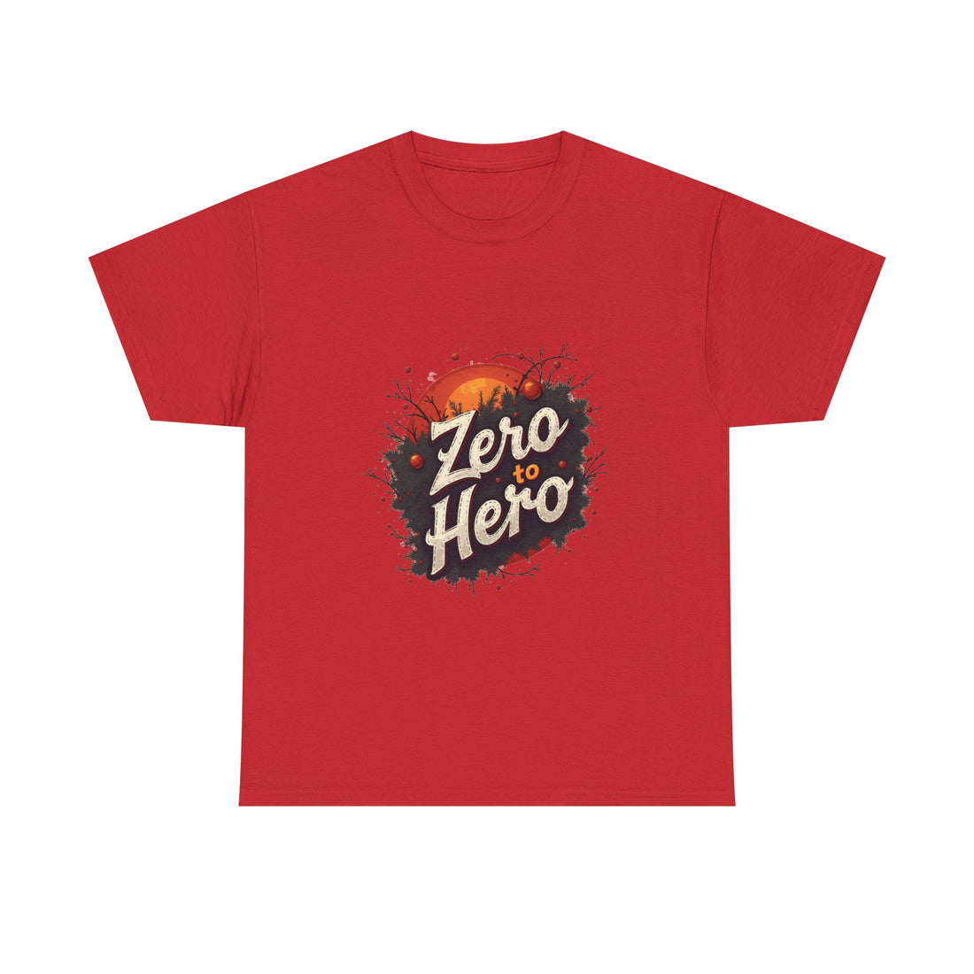 'Zero to Hero' Graphic Retro Sunset Inspirational T-Shirt
