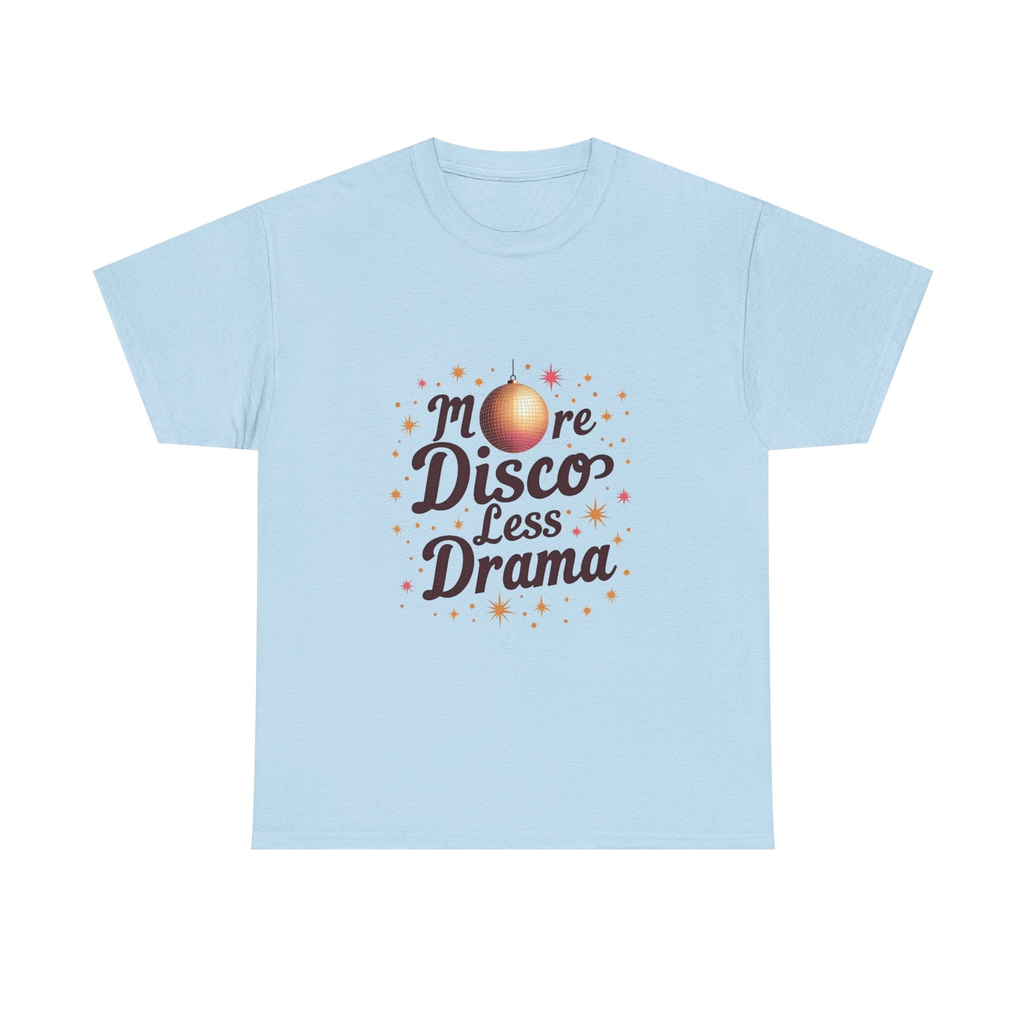 "More Disco Less Drama" Retro Disco Ball T-Shirt